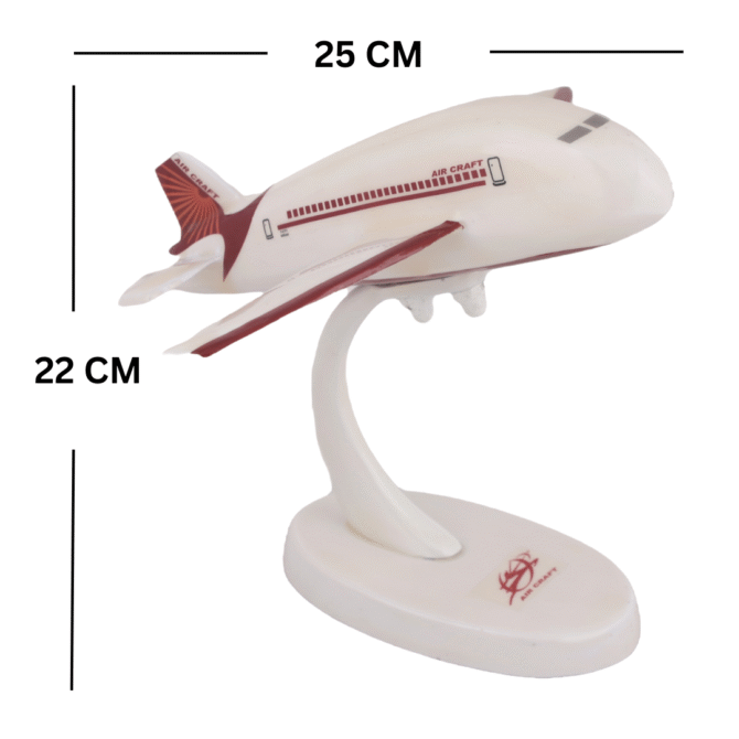 Air Craft Model Airplane Display Stand, Decorative White Desk Ornament with Red Stripes, Aviation Collectible SK-P1 - Image 6