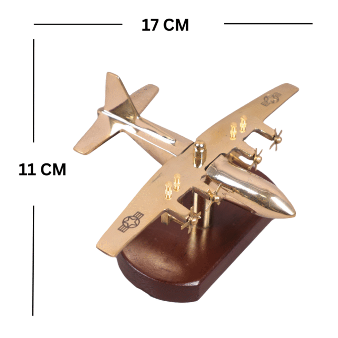 Elita Military Aircraft Model Desk Decor, Gold-Plated Metal Replica on Wooden Base, Aviation Collectible SK N-90 - Image 5