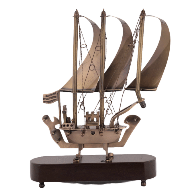 Decorative Sailing Ship Model, Bronze Finish, Wooden Base, Maritime Home Decor SK 00-SA - Image 2