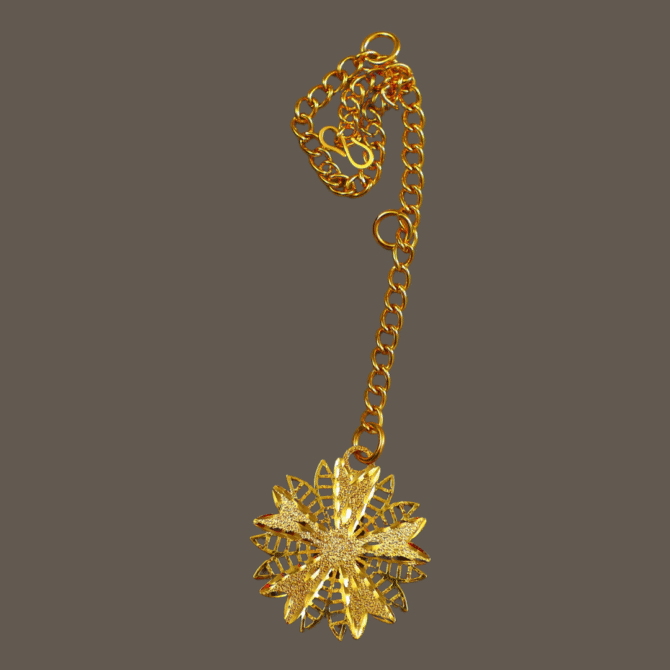 Flower Car Hanging in Brass with Gold Plated, Special Day Gift - Image 5