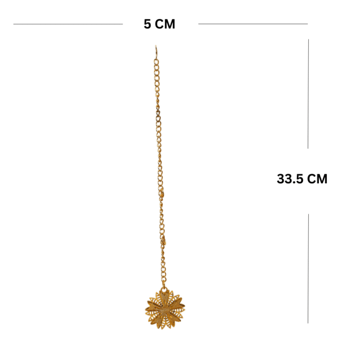 Flower Car Hanging in Brass with Gold Plated, Special Day Gift - Image 4