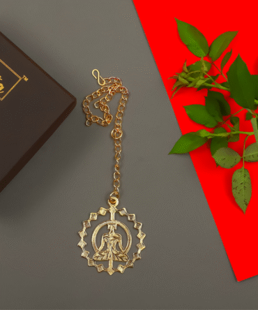 Buddha Car Hanging Charm in Brass with Gold Plated