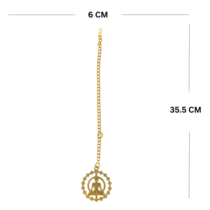 Buddha Car Hanging Charm in Brass with Gold Plated - Image 4