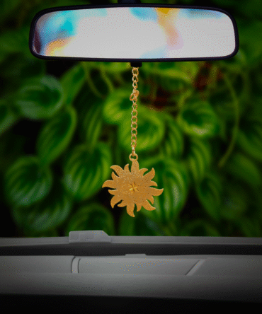 Car Hanging Sun Design Luxury Suraj Items in Brass with Gold Plated