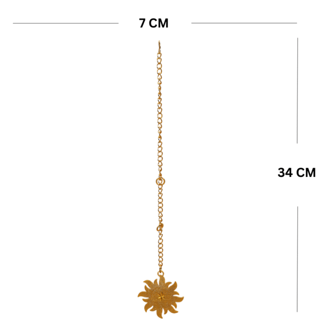Car Hanging Sun Design Luxury Suraj Items in Brass with Gold Plated - Image 4
