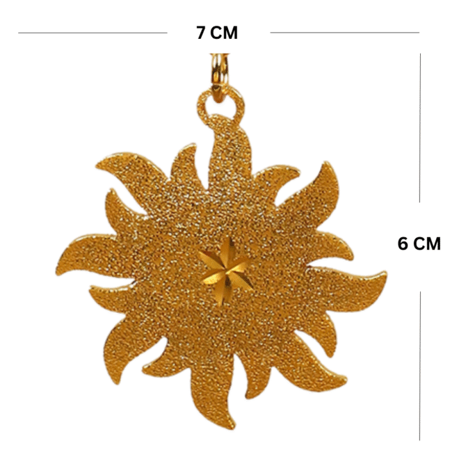 Car Hanging Sun Design Luxury Suraj Items in Brass with Gold Plated - Image 3