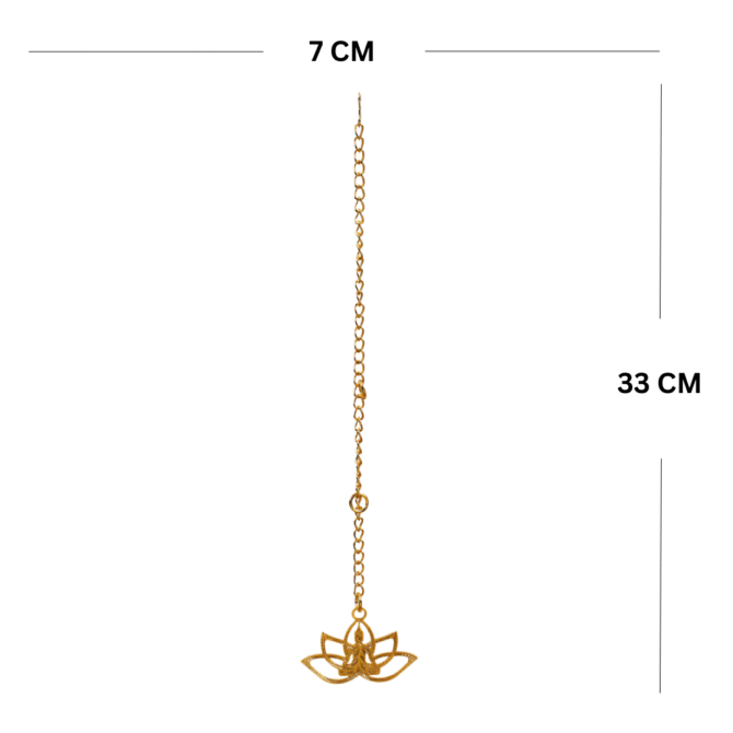Lotus Buddha Car Hanging in Brass with Gold Plated - Image 4