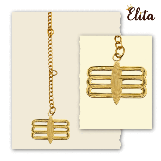Gold-Plated Finish in Brass Third Eye Car Hanging Rearview Mirror Charm, Decorative Chain Pendant - Image 2