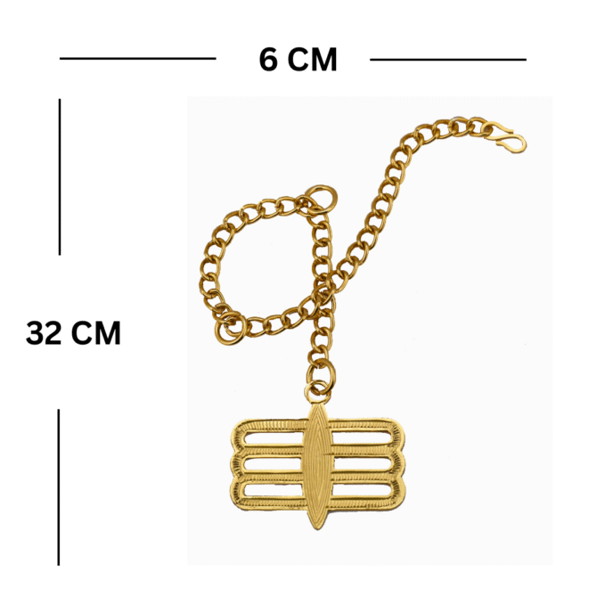 Gold-Plated Finish in Brass Third Eye Car Hanging Rearview Mirror Charm, Decorative Chain Pendant - Image 5